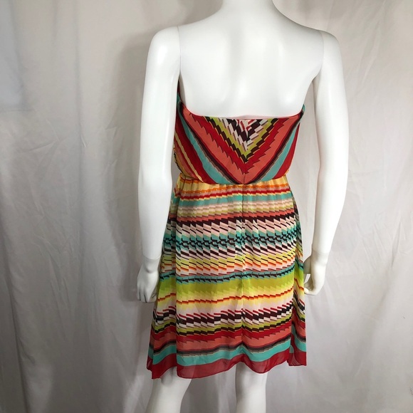 Ruby Rox Strapless Multi Color Summer Dress - Picture 4 of 8